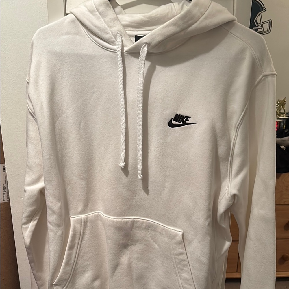 Nike White Sweatshirt with Iconic Swoosh